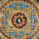 Wall Hanging Thangka Painting | Om Mandala - Himalayas Shop