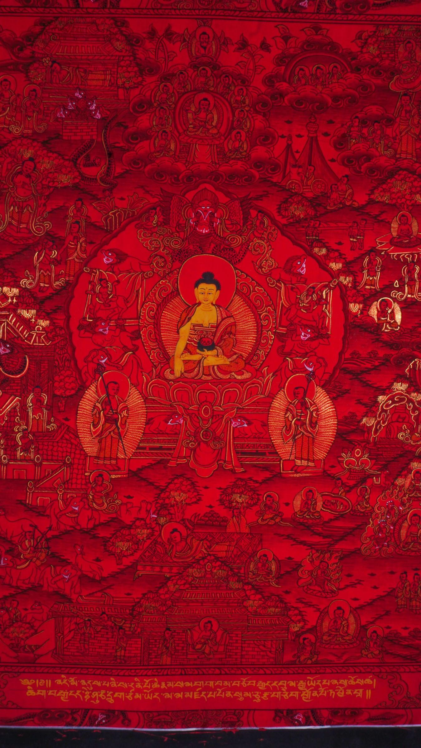 Life Story of Buddha Tibetan Thangka
