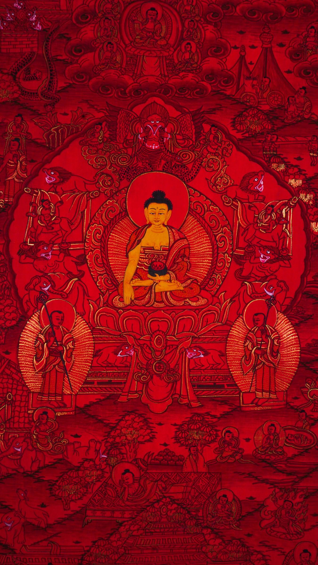 Life Story of Buddha Tibetan Thangka
