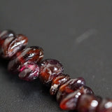 Red Garnet crystal chips necklace red wine color 