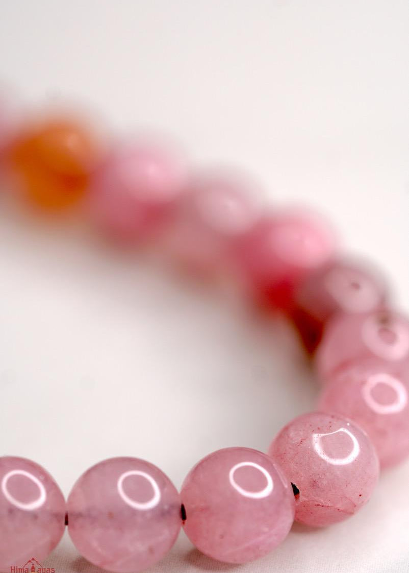 Rose Quartz is the stone of unconditional love. One of the most important stones for Heart Chakra work, Rose Quartz opens the heart to all types of love. Wear this rose quartz bracelet to open up your heart chakra. A perfect gift for your loved ones.