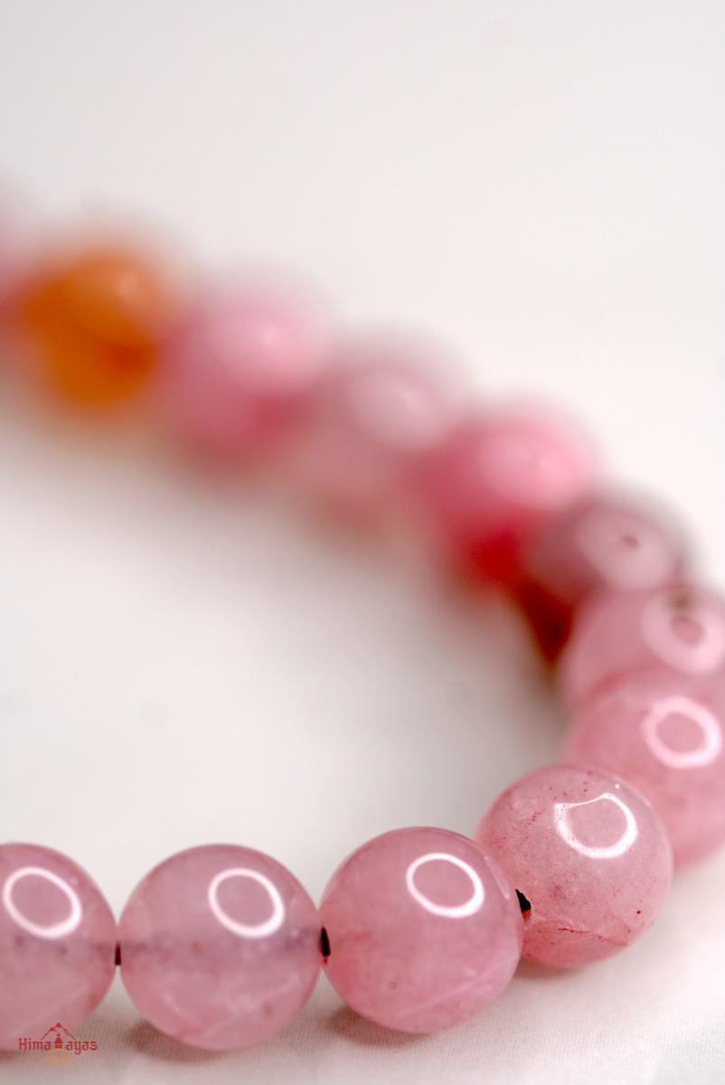 Rose Quartz is the stone of unconditional love. One of the most important stones for Heart Chakra work, Rose Quartz opens the heart to all types of love. Wear this rose quartz bracelet to open up your heart chakra. A perfect gift for your loved ones.