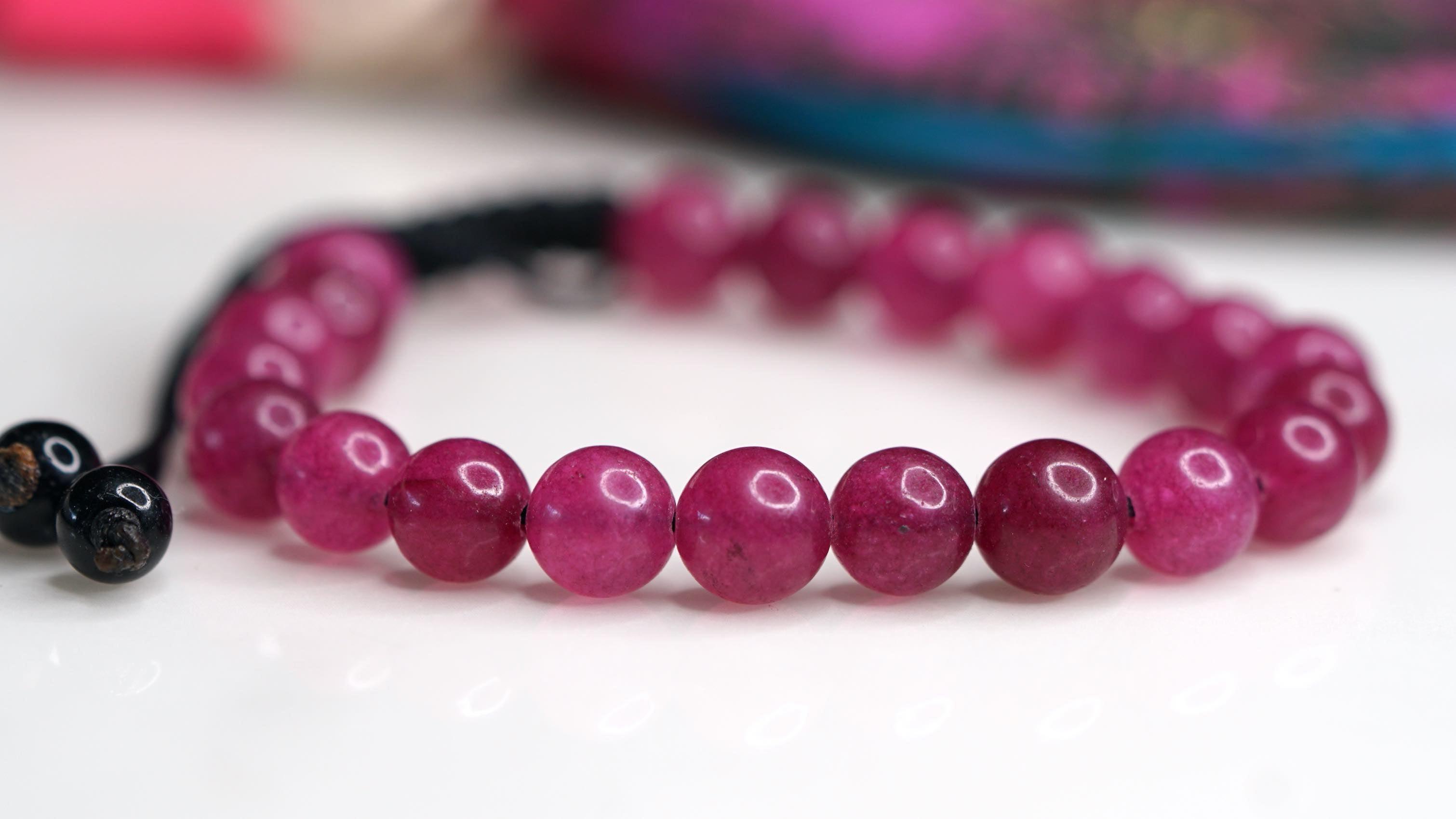 Ruby Stone Wrist Mala 