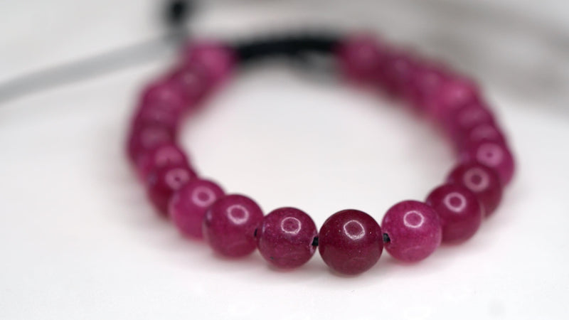 Ruby Stone Wrist Mala 