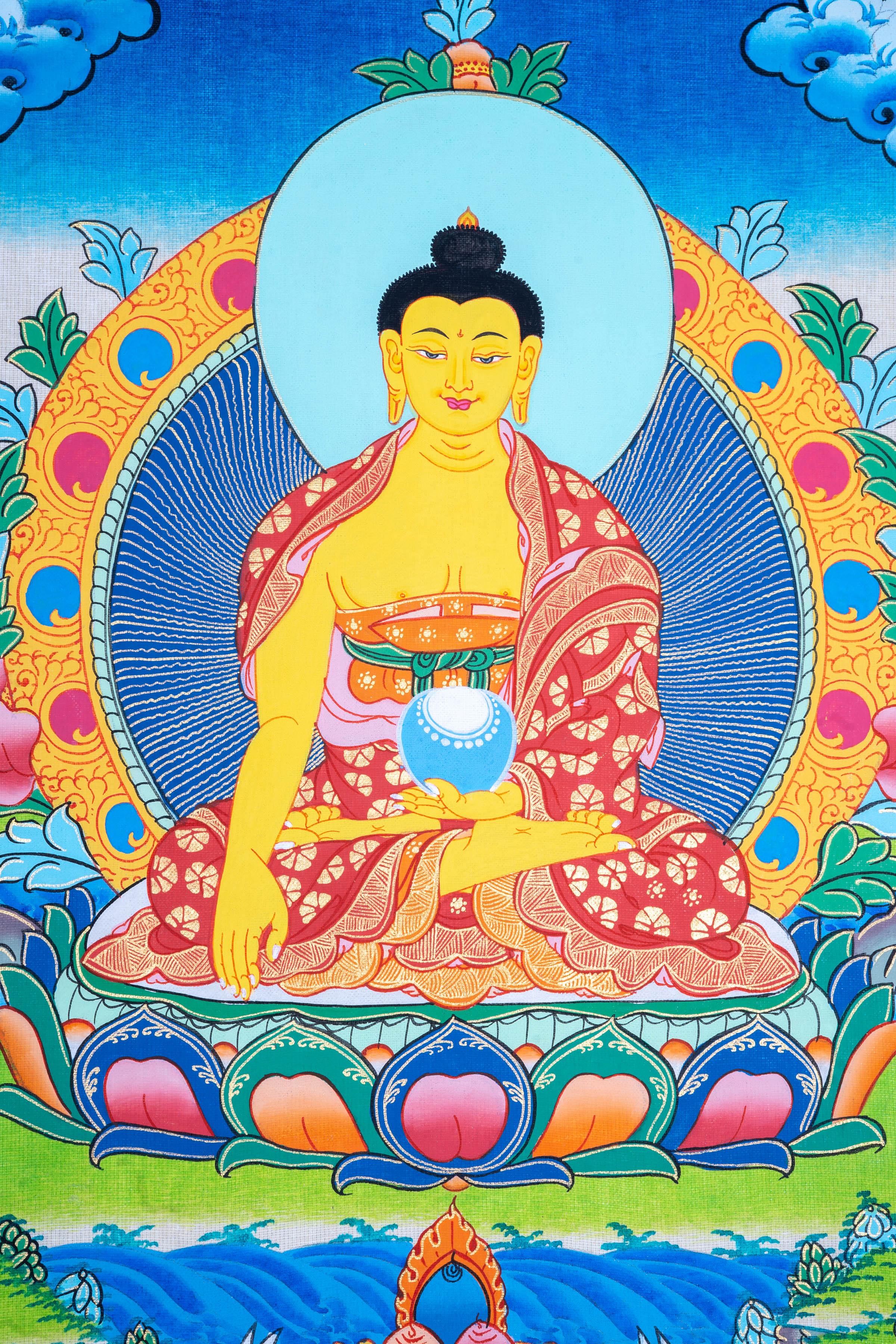 Best quality Shakyamuni Buddha Thangka - Himalayas Shop