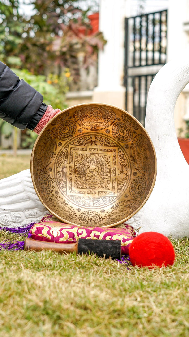 Singing bowl Buddha Mandala Art special for exclusive sound healing