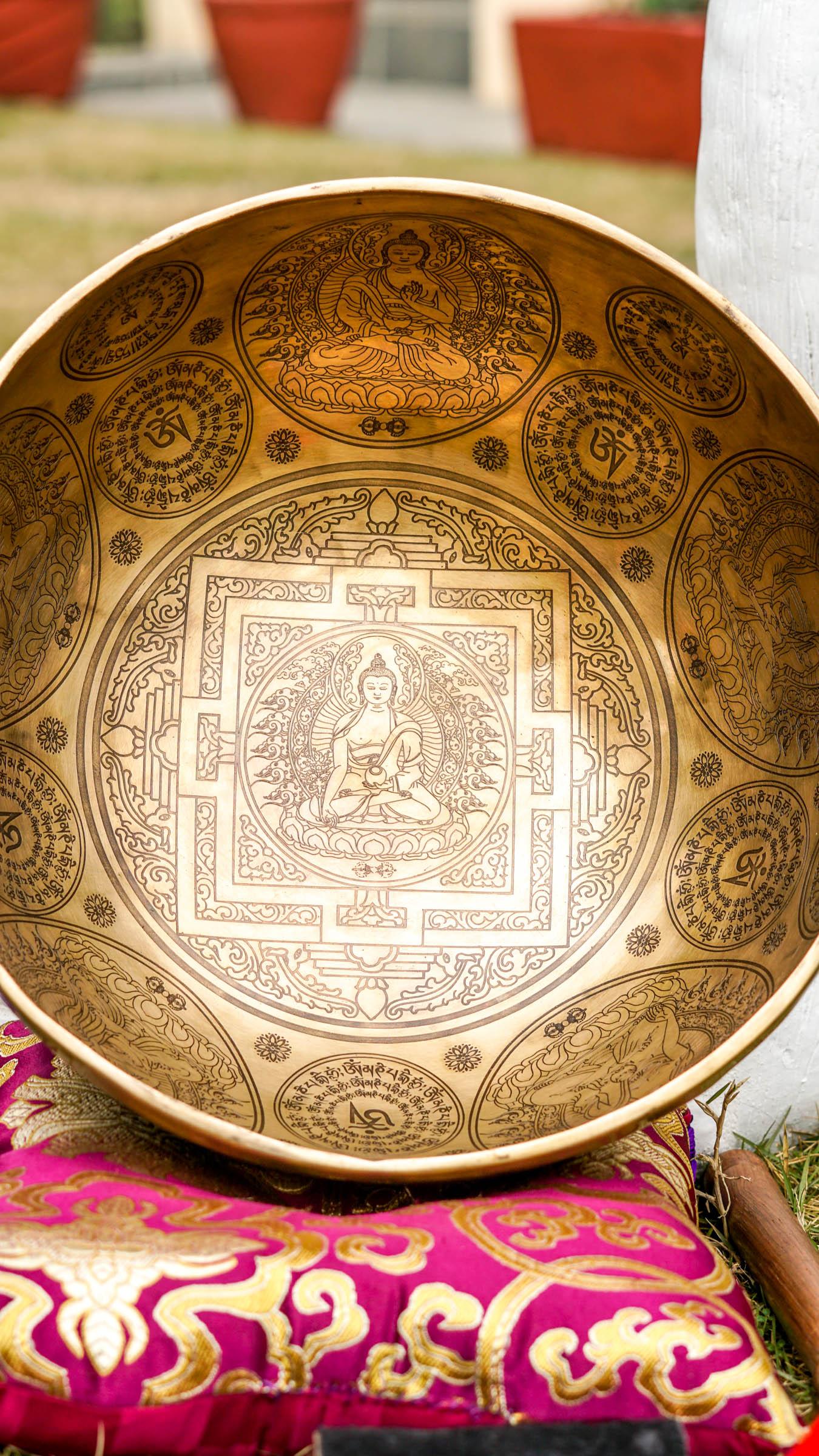 Singing bowl Buddha Mandala Art special for exclusive sound healing