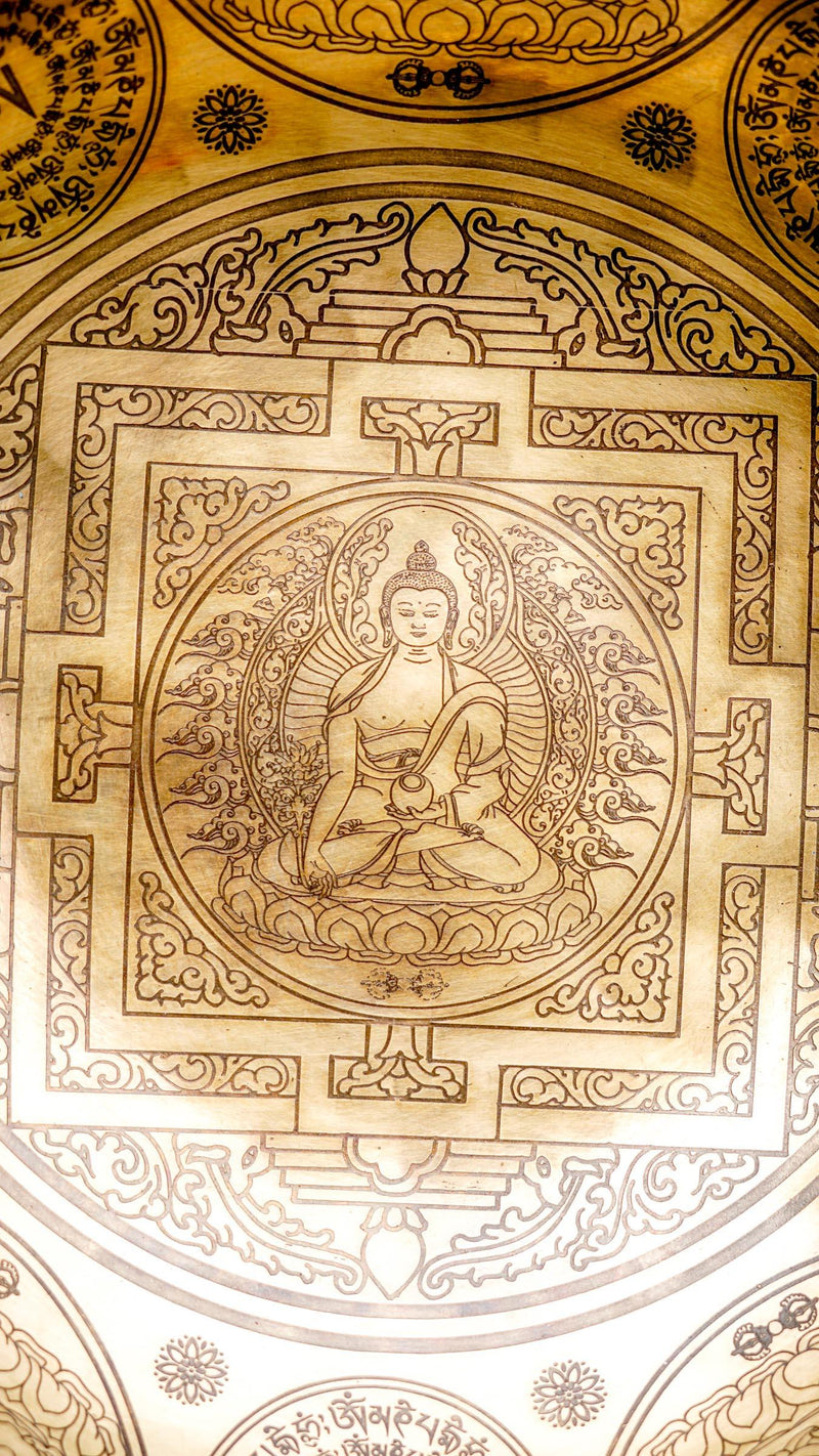 Singing bowl Buddha Mandala Art special for exclusive sound healing