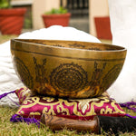 Maitreya Buddha Singing Bowl for Sound healing and meditation. Fine Art high Quality Singing Bowl