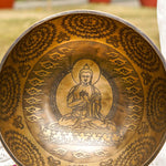 Maitreya Buddha Singing Bowl for Sound healing and meditation. Fine Art high Quality Singing Bowl