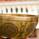 Maitreya Buddha Singing Bowl for Sound healing and meditation. Fine Art high Quality Singing Bowl