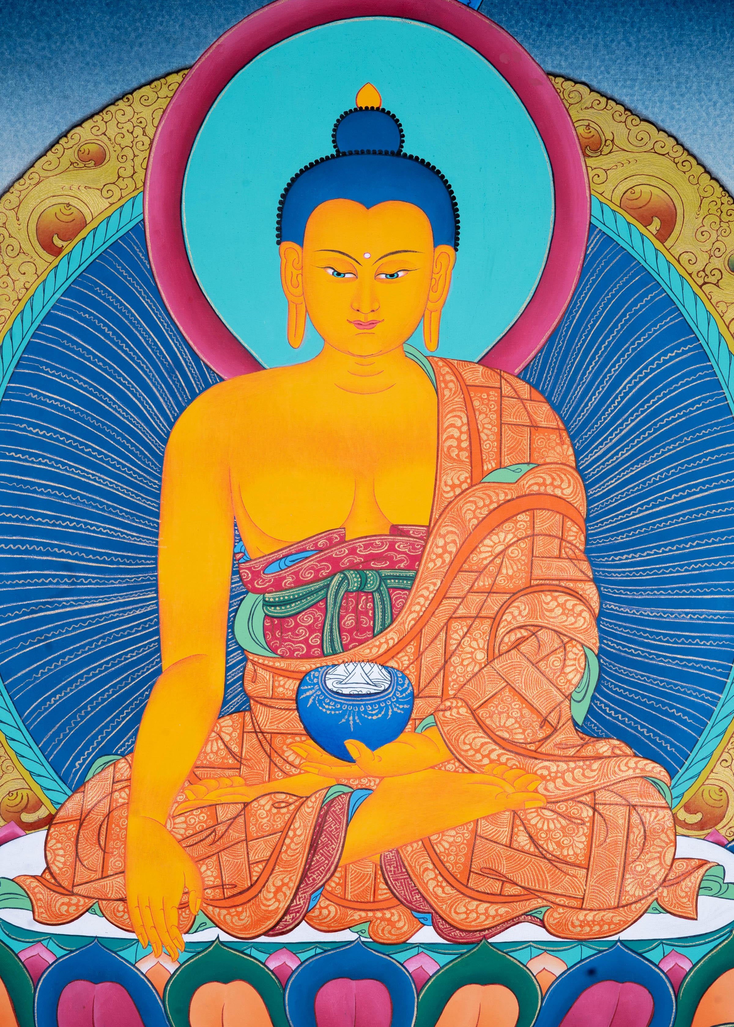 Shakyamuni Buddha Thangka Painting - Himalayas Shop