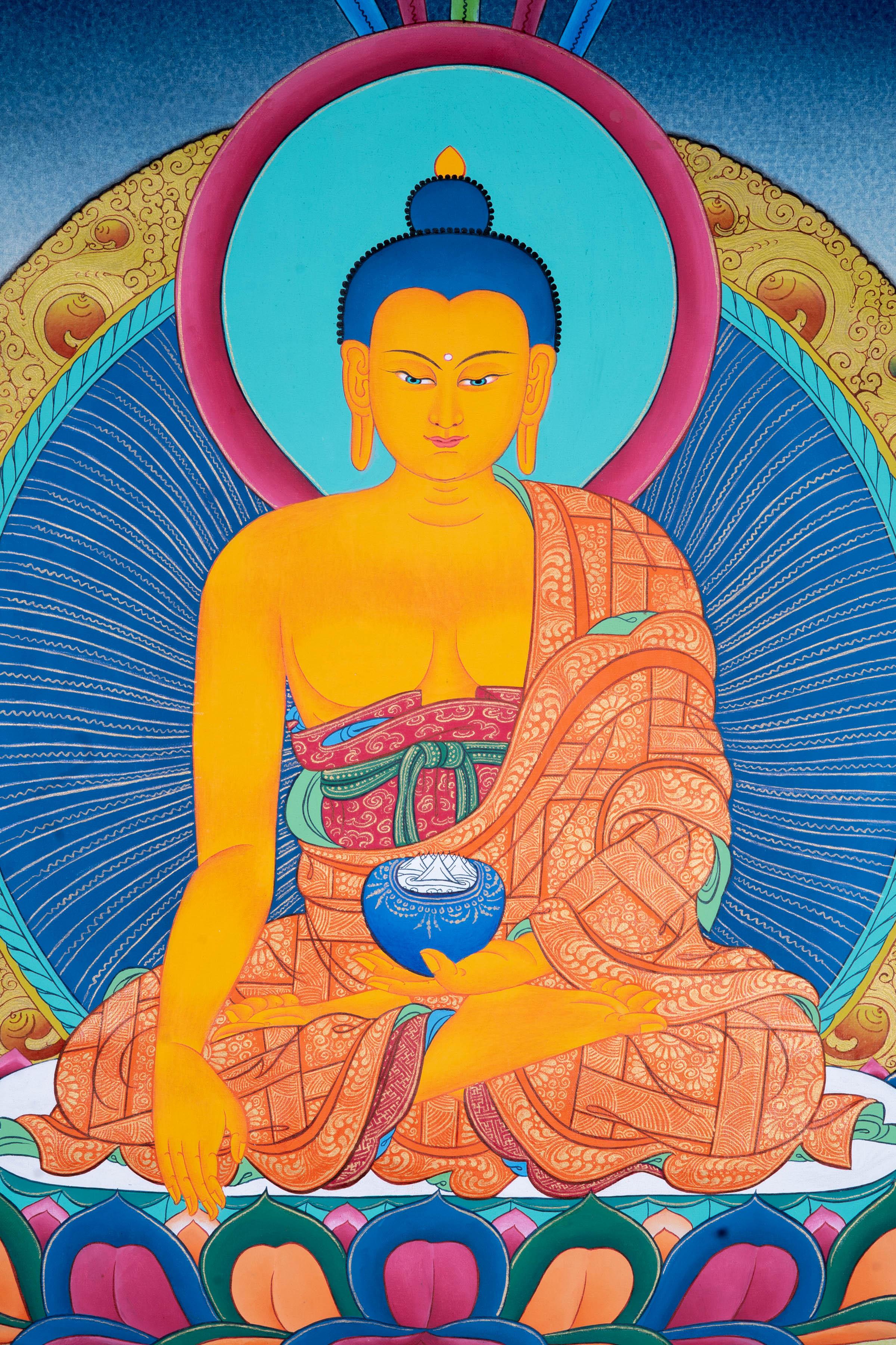 Shakyamuni Buddha Thangka Painting - Himalayas Shop