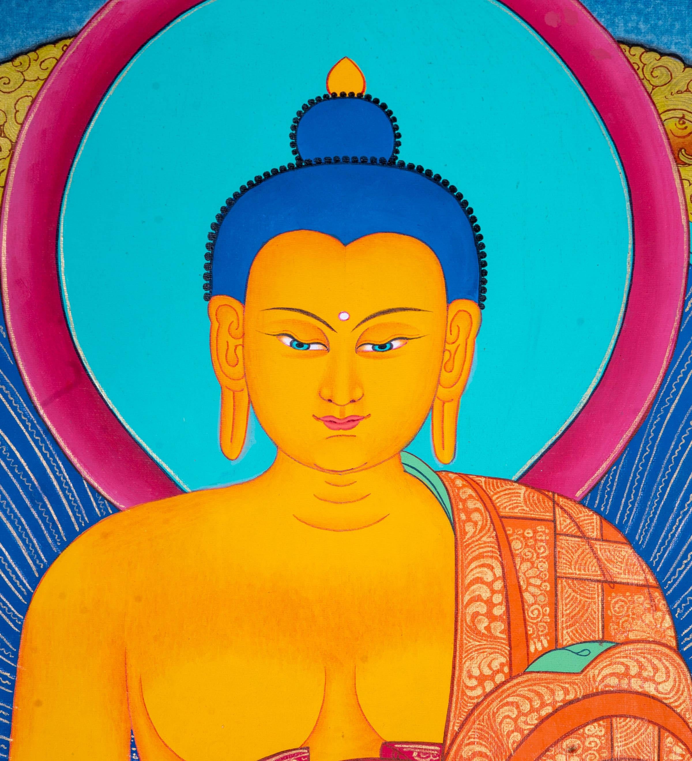Shakyamuni Buddha Thangka Painting - Himalayas Shop