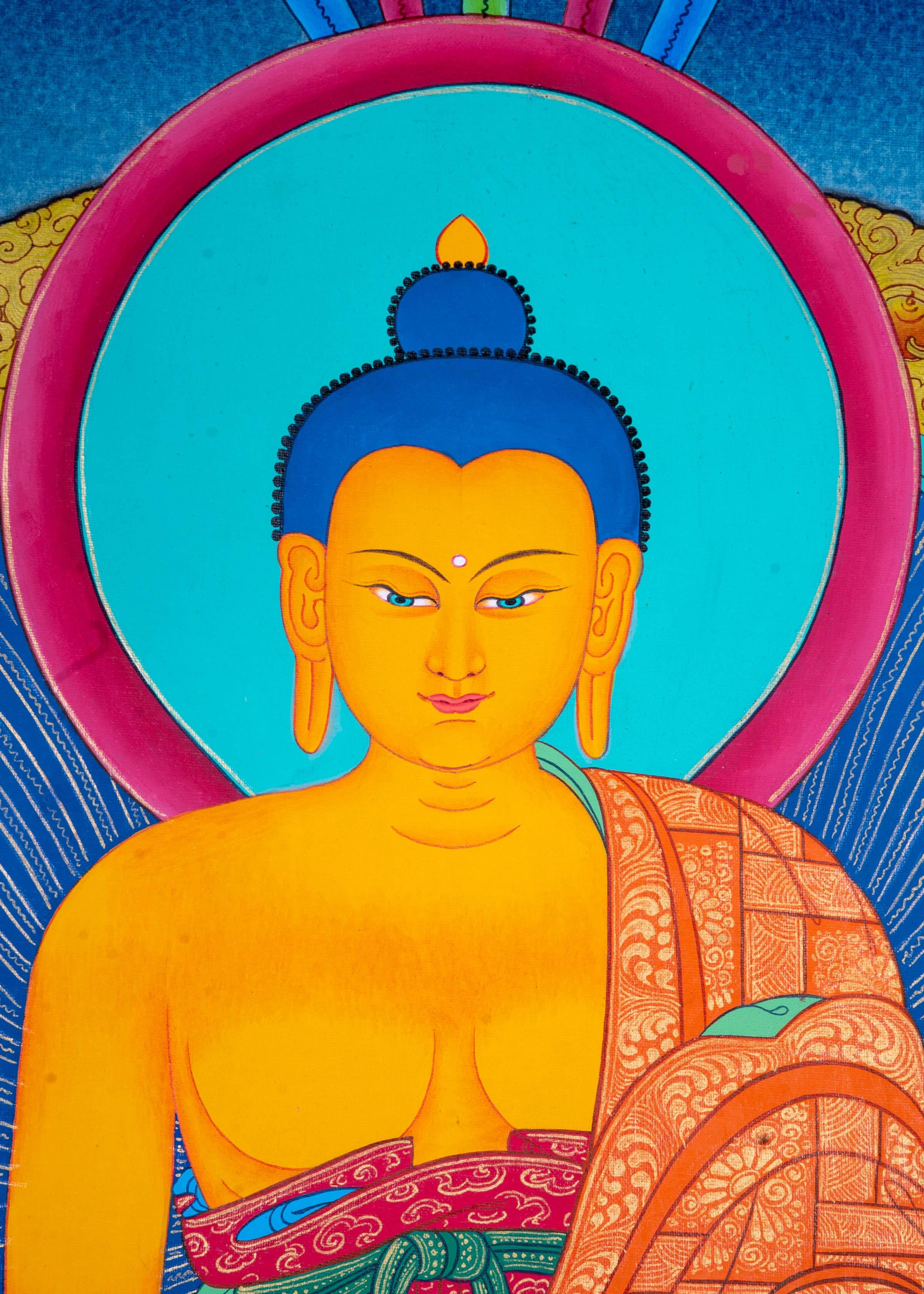 Shakyamuni Buddha Thangka Painting - Himalayas Shop