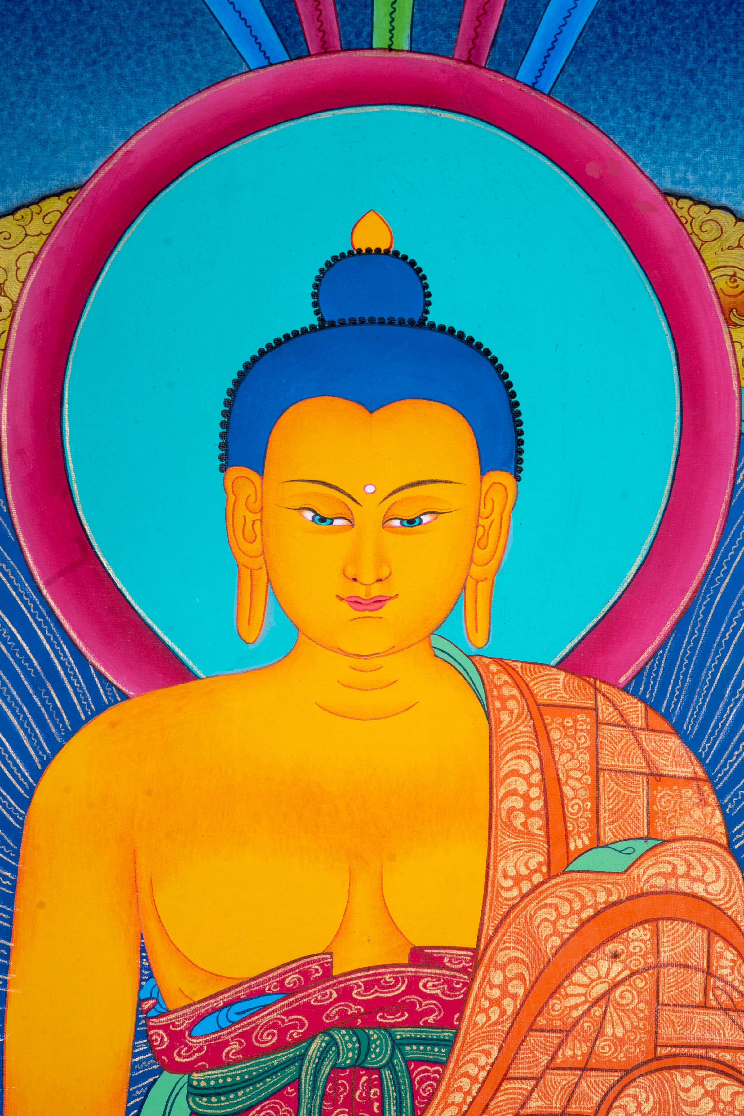 Shakyamuni Buddha Thangka Painting - Himalayas Shop