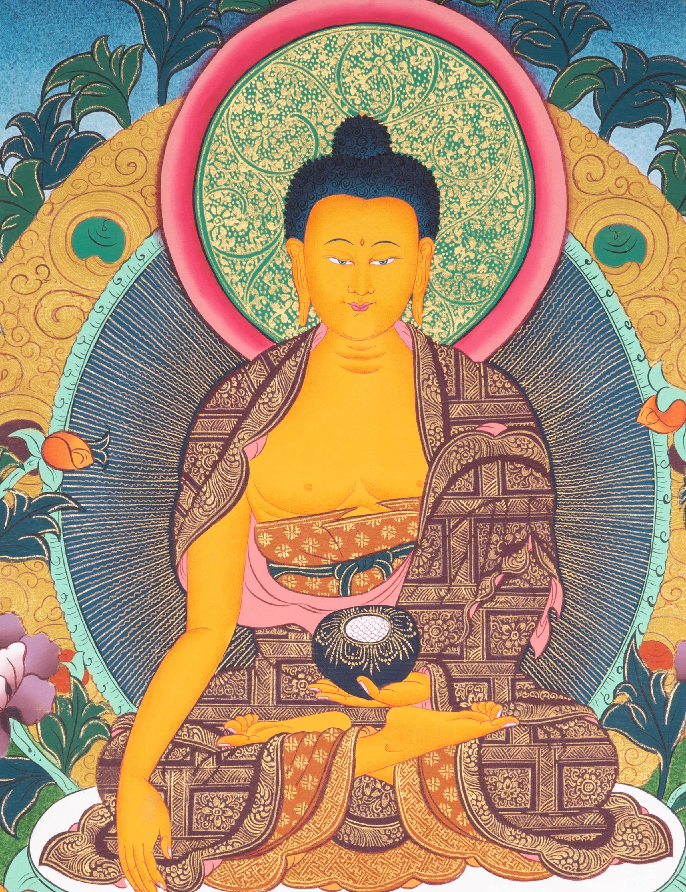 Beautiful Painting of Shakyamuni Buddha - Himalayas Shop