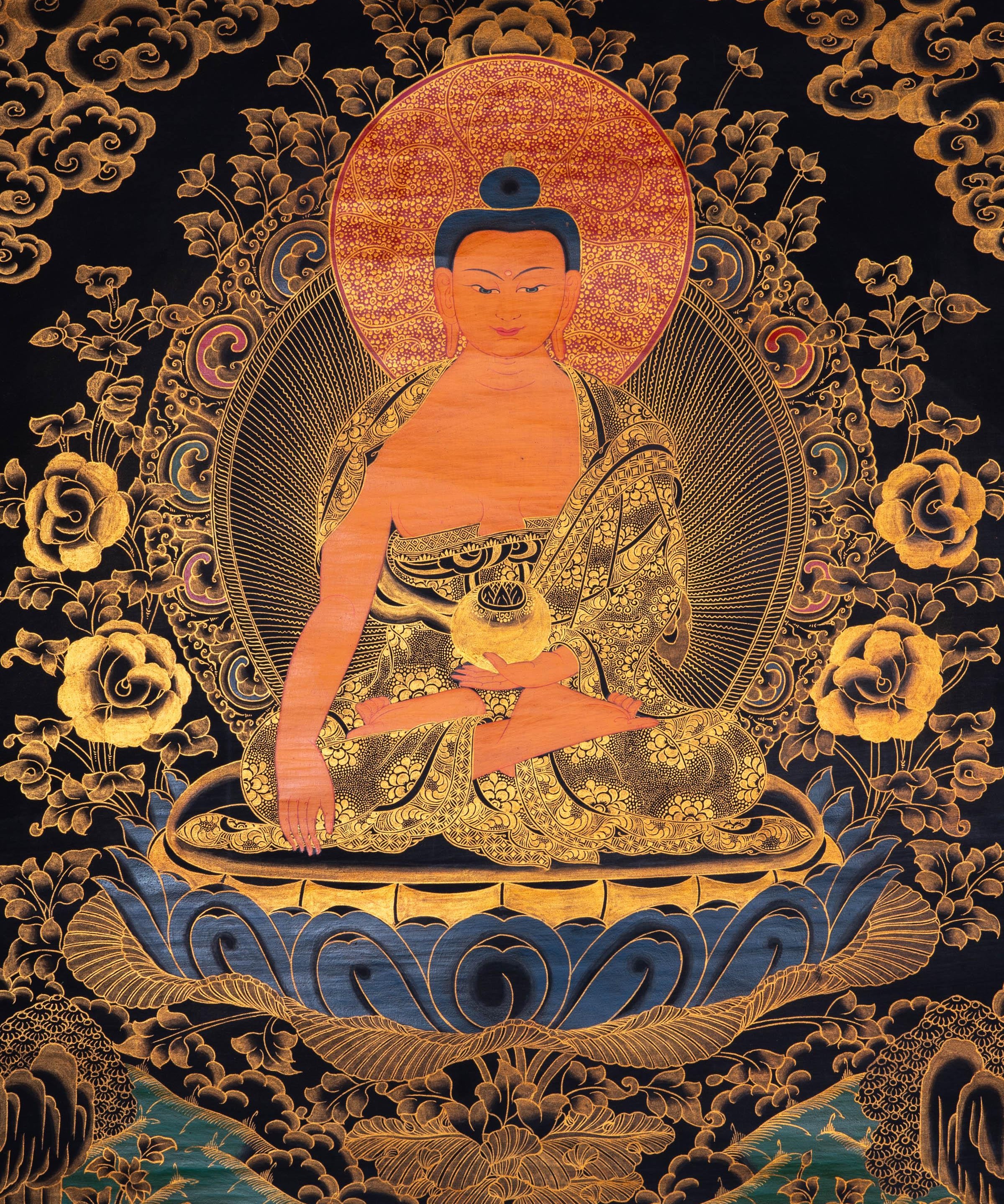 Shakyamuni Buddha Thangka Painting - Himalayas Shop
