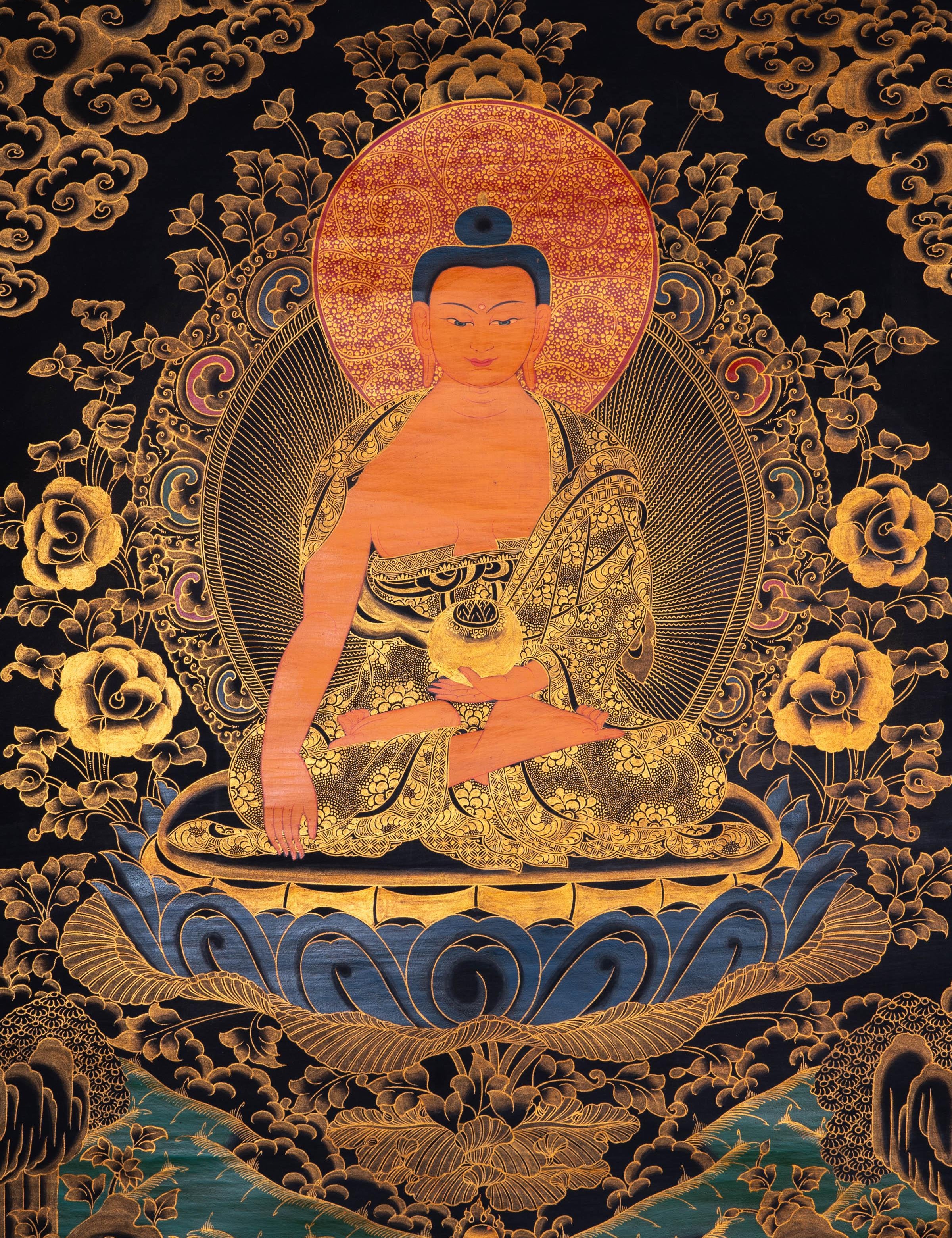 Shakyamuni Buddha Thangka Painting - Himalayas Shop