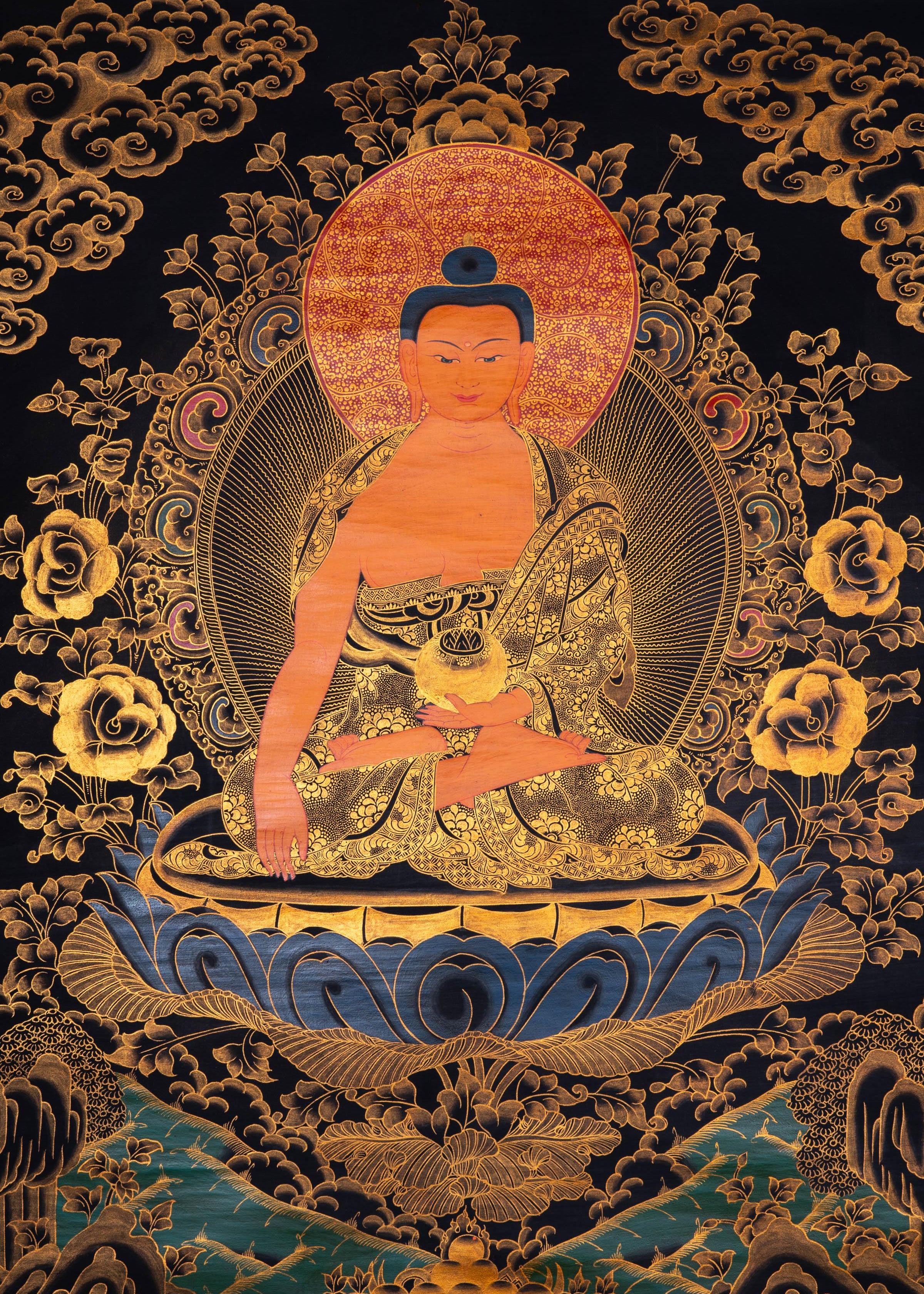 Shakyamuni Buddha Thangka Painting - Himalayas Shop