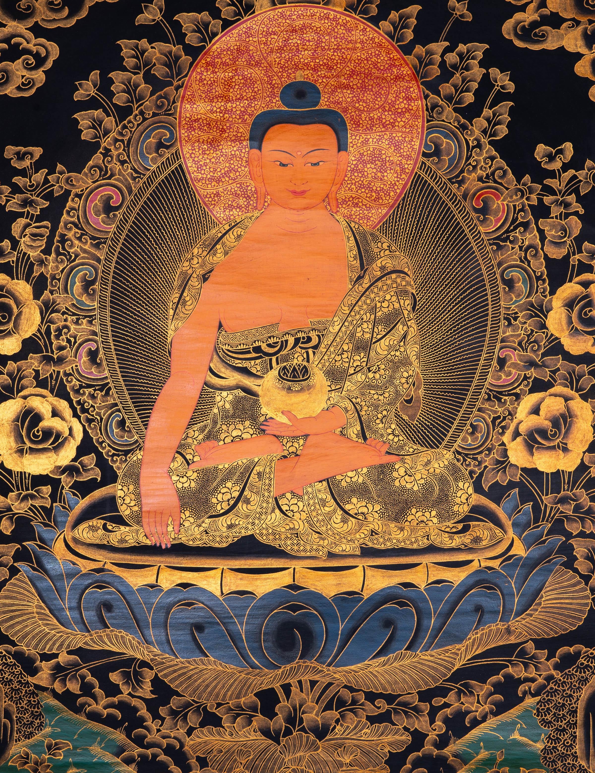 Shakyamuni Buddha Thangka Painting - Himalayas Shop
