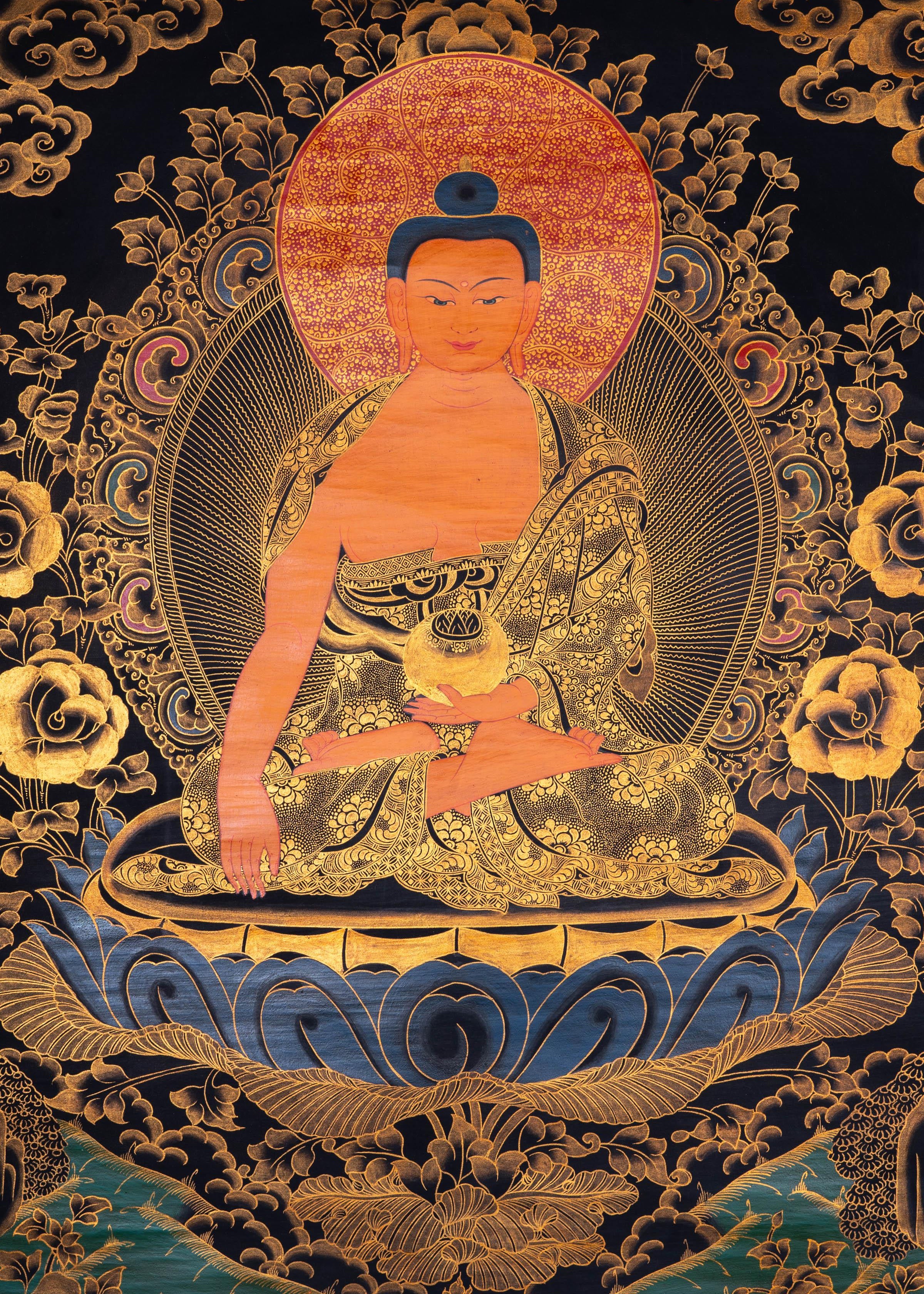 Shakyamuni Buddha Thangka Painting - Himalayas Shop