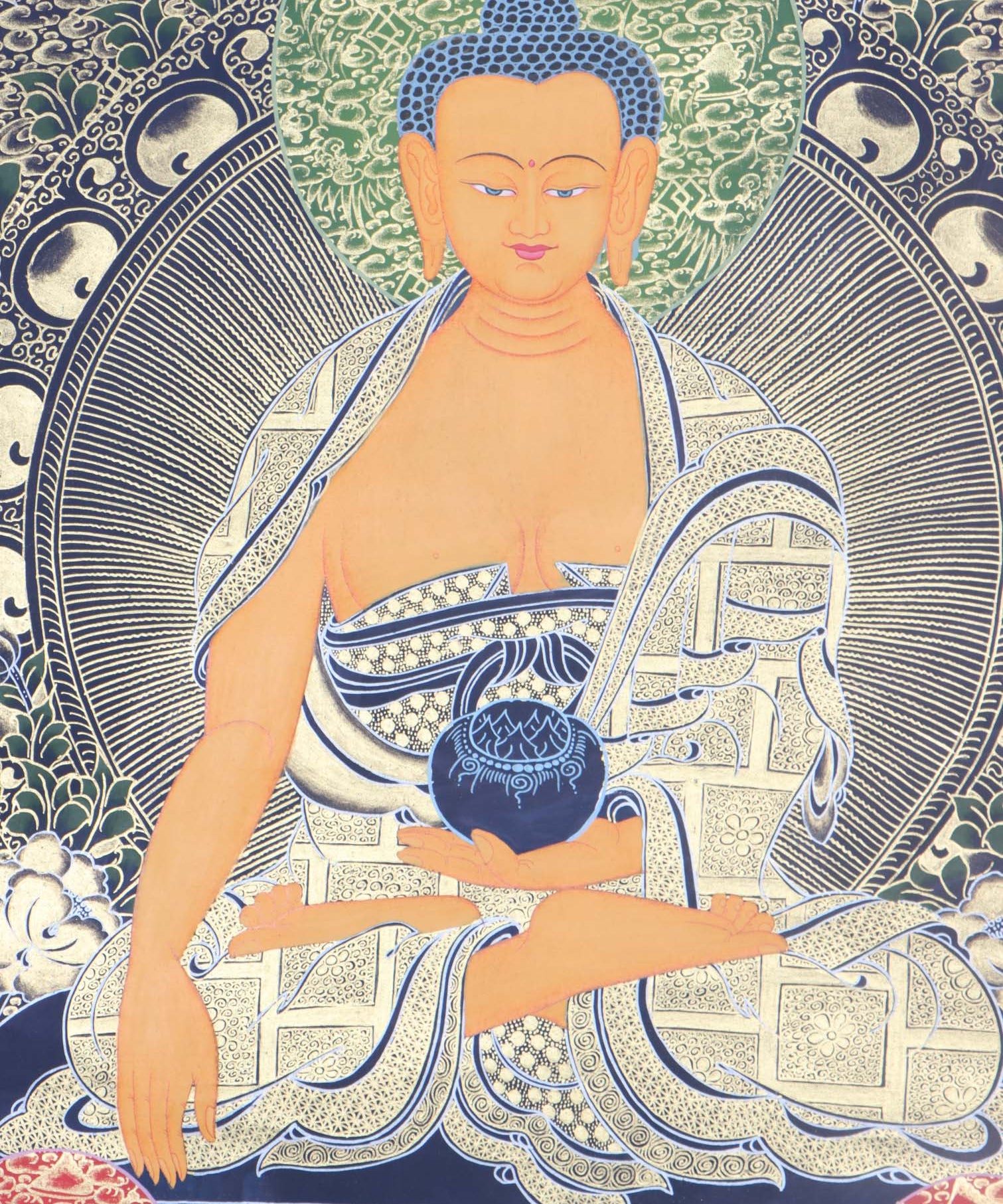 Enlightenment Buddha Thangka Painting
