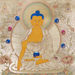 108 Buddha Thangka painting on cotton Canvas with 24 K Gold. A master piece Tibetan Thangka art from Nepal. 