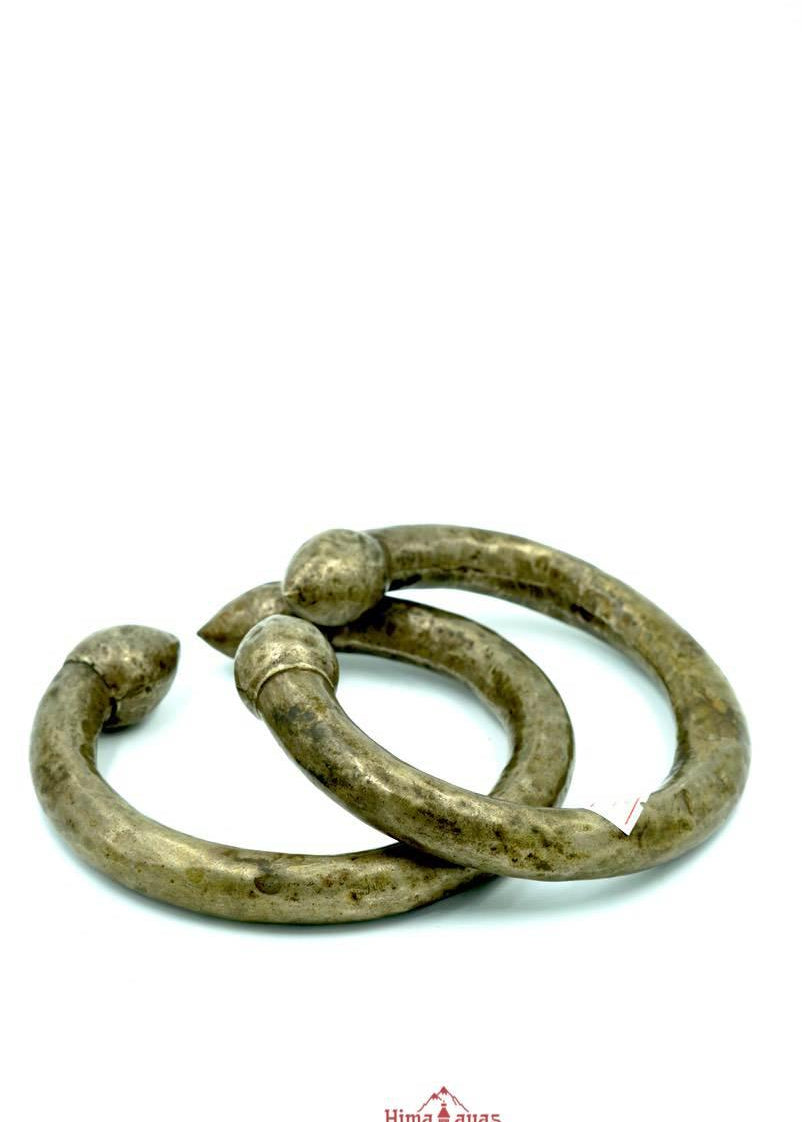 Vintage Silver Hollow Kalli Anklets - Himalayas Shop