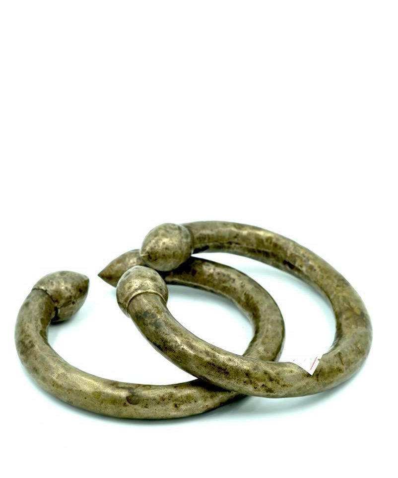 Vintage Silver Hollow Kalli Anklets - Himalayas Shop
