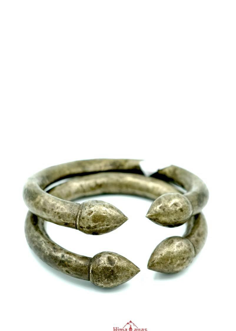 Vintage Silver Hollow Kalli Anklets - Himalayas Shop