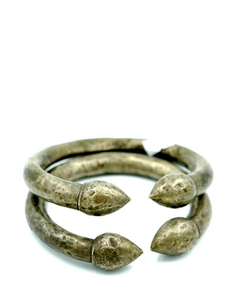 Vintage Silver Hollow Kalli Anklets - Himalayas Shop