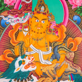 Singh Kuber is the god of wealth also known as Dzambala. Hang it on your altar space for luck and prosperity