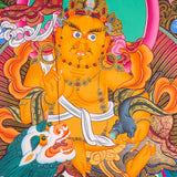 Singh Kuber is the god of wealth also known as Dzambala. Hang it on your altar space for luck and prosperity
