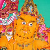 Singh Kuber is the god of wealth also known as Dzambala. Hang it on your altar space for luck and prosperity