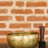 Beautiful Singing Bowl handmade from Nepal with tree of life symbol for spiritual practice and meditation