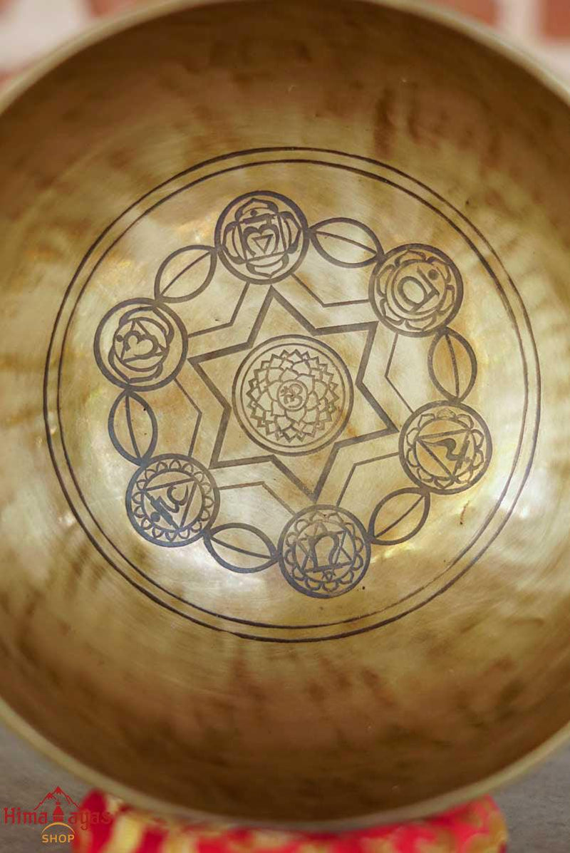 7 chakra symbol singing bowl