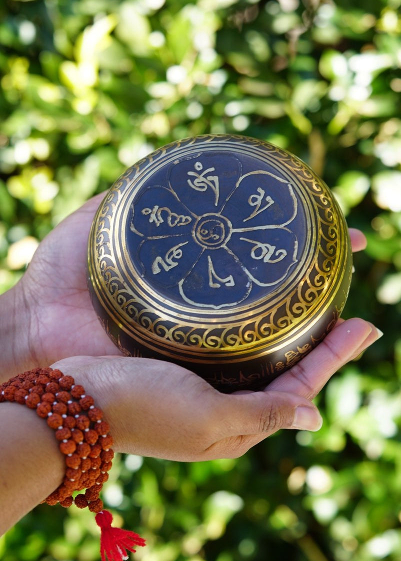 Small Singing Bowl with Asthamangal - HimalayasShop