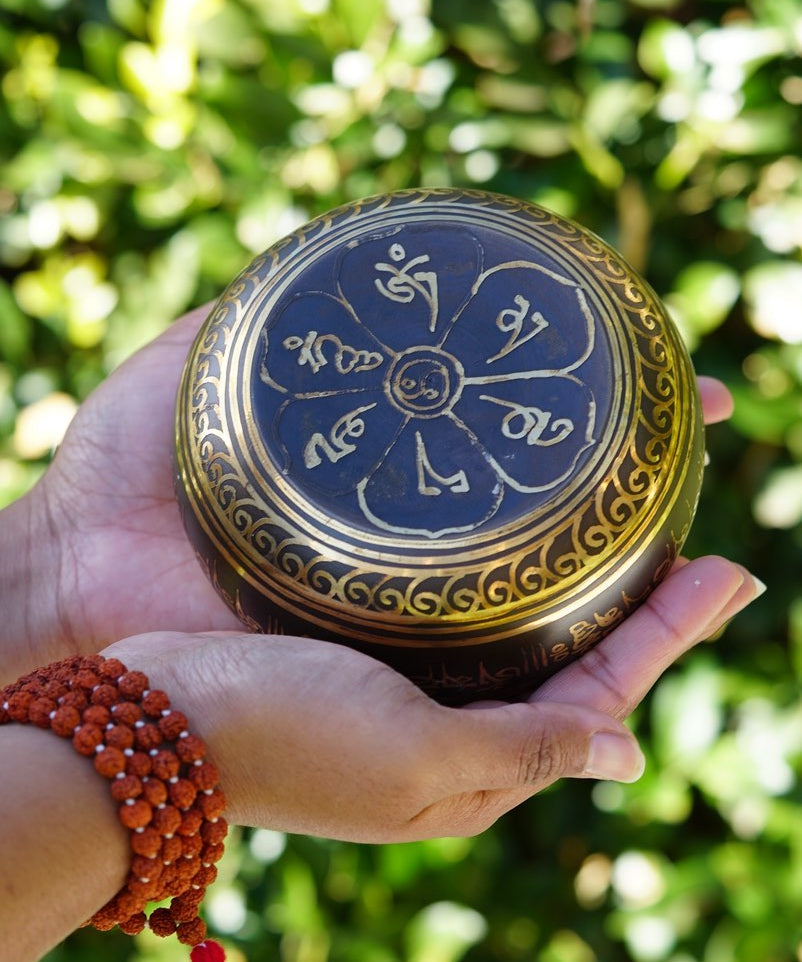 Small Singing Bowl with Asthamangal - HimalayasShop