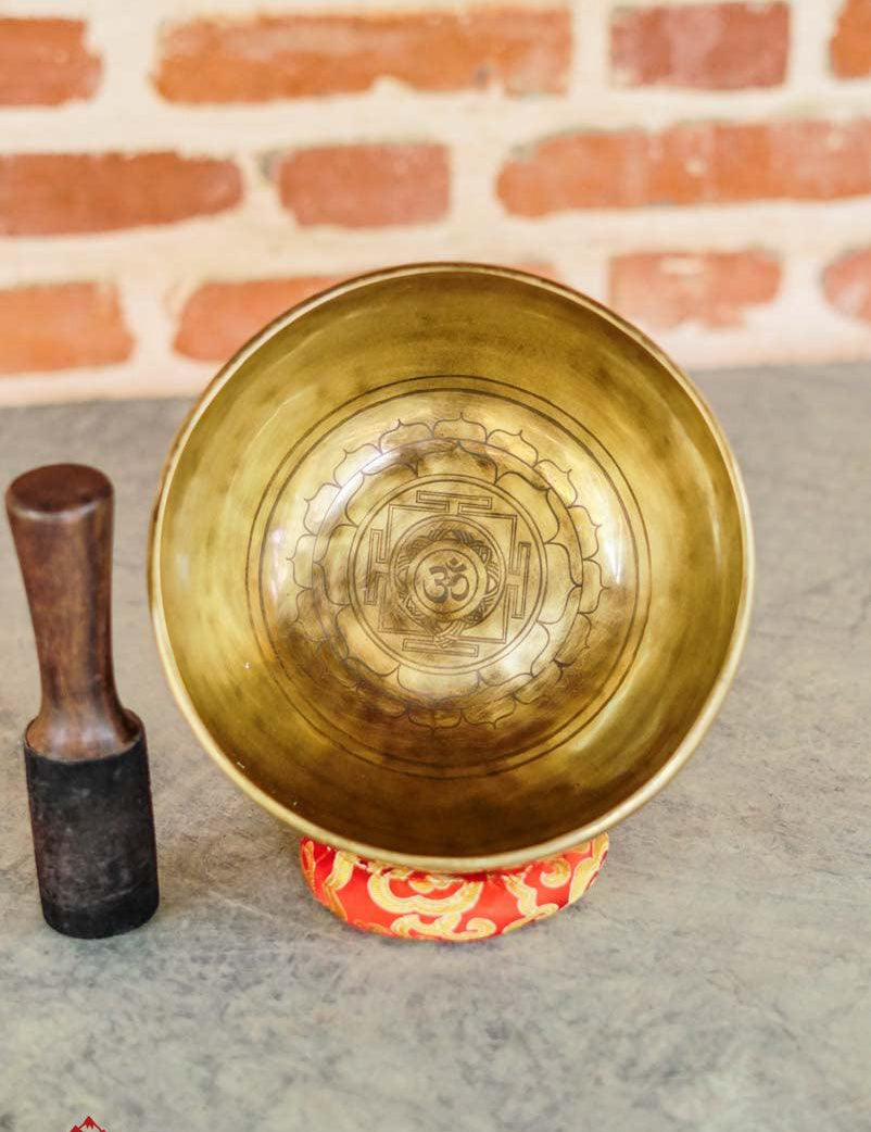 Mandala Symbol in a singing bowl 