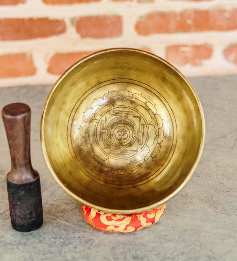 Mandala Symbol in a singing bowl 