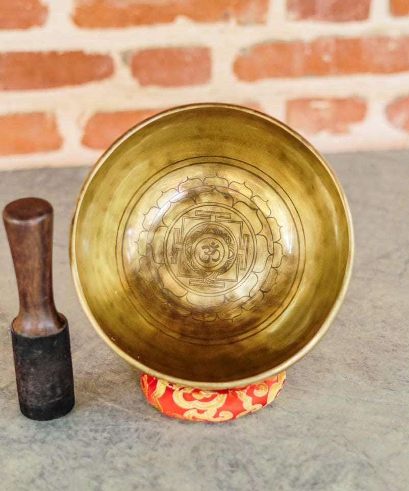 Mandala Symbol in a singing bowl 