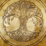 Beautiful Singing Bowl handmade from Nepal with tree of life symbol for spiritual practice and meditation