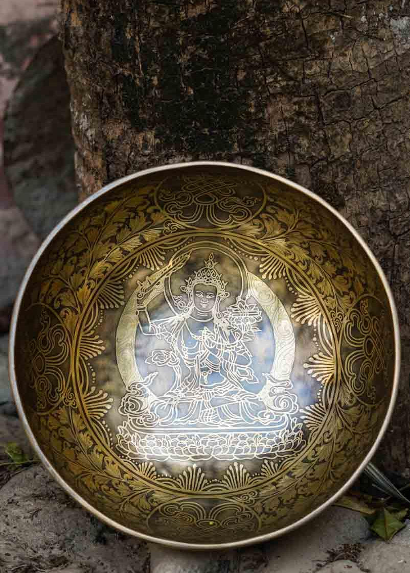 Large Singing Bowl also known as Prayer bowl for healing and meditation. An additional accessory for your yoga space-mind healing