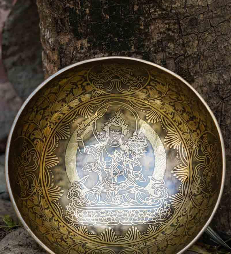 Large Singing Bowl also known as Prayer bowl for healing and meditation. An additional accessory for your yoga space-mind healing