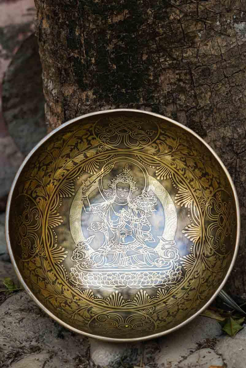 Large Singing Bowl also known as Prayer bowl for healing and meditation. An additional accessory for your yoga space-mind healing