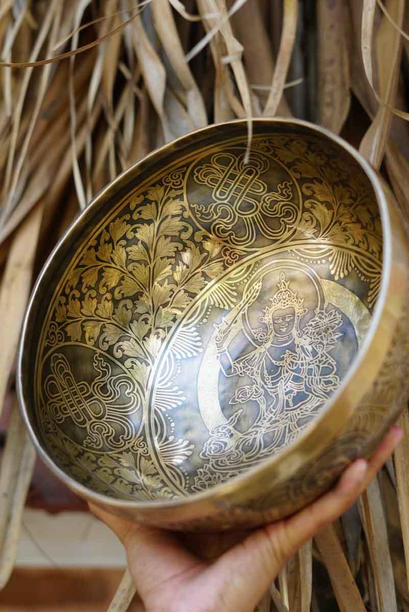 Large Singing Bowl also known as Prayer bowl for healing and meditation. An additional accessory for your yoga space-mind healing