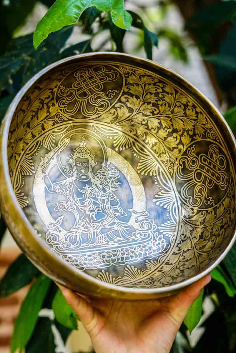 Large Singing Bowl also known as Prayer bowl for healing and meditation. An additional accessory for your yoga space-mind healing