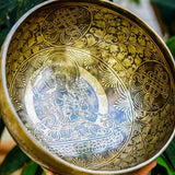 Large Singing Bowl also known as Prayer bowl for healing and meditation. An additional accessory for your yoga space-mind healing