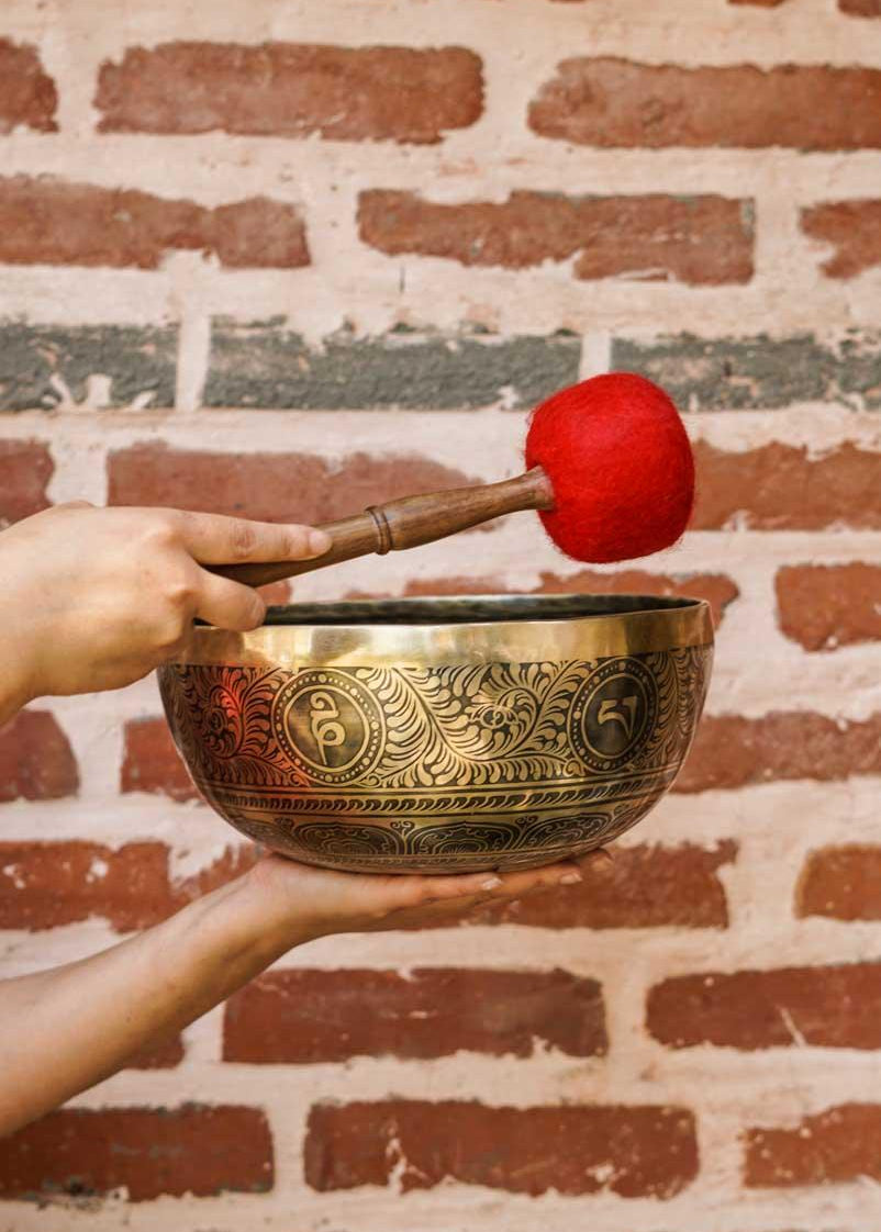 Large Singing Bowl also known as Prayer bowl for healing and meditation. An additional accessory for your yoga space-mind healing